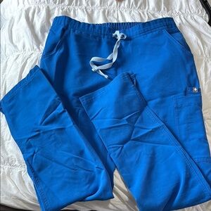 Figs Blue Straight scrubs with Drawstring Waistband